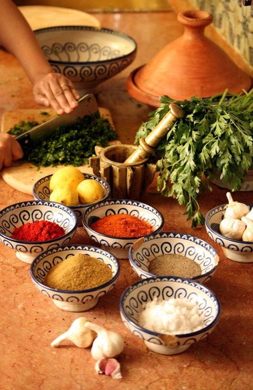 Moroccan Chicken and Preserved Lemon Tagine: Authentic Taste Made Simple 8 Moroccan recipes The View from Fez Cookbook www.moroccaneats.com
