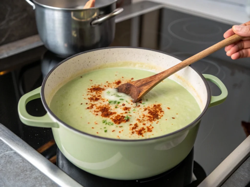 Creamy split pea and fava bean dish